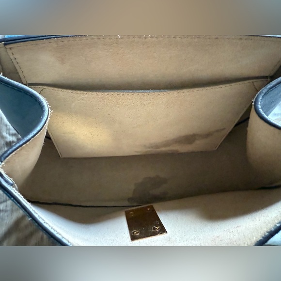 Chloe Blue Crossbody Bag with Gold Accents - Picture 6 of 10